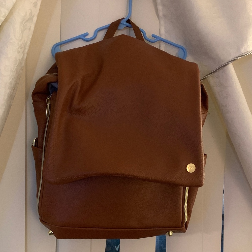 Brown Leather Backpack